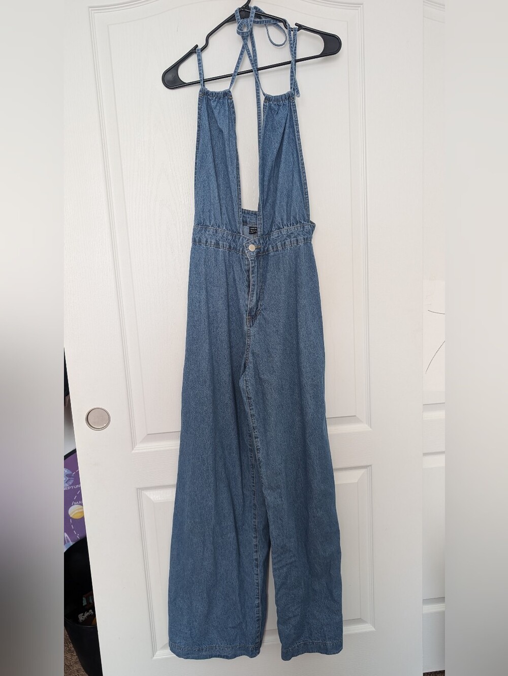 Shein Jean Halter Jumpsuit  Size Large